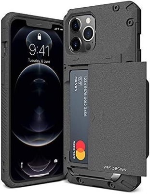 [4 कार्ड के साथ iPhone 12 प्रो मैक्स के लिए]iPhone 12 प्रो मैक्स 6.7-इंच के लिए प्रीमियम ठोस क्रेडिट कार्ड स्लॉट वॉलेट
