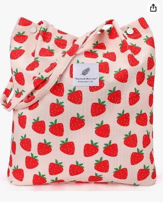 टोटे महिला लड़कियां, बड़ी क्षमता कॉर्डवियर पुनः प्रयोज्य किराने का सामान आंतरिक के साथ कंधे बैग