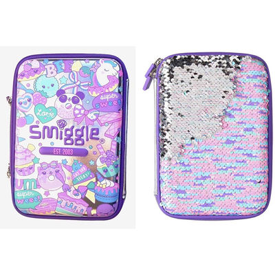 अनुकूलित ईवीए पेंसिल केस के साथ जलरोधक झटके प्रतिरोधी सुविधाएँ जाल जेब और उभरा हुआ उभरा हुआ धातु प्लेट लोगो विकल्प