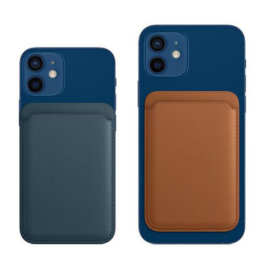 गैलेक्सी S7 Iphone 13 कार्ड के लिए बैक साइड मैगसेफ वॉलेट केस पु चमड़ा
