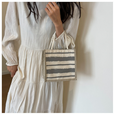 TOTE BAG CANVAS BAG CANVAS GIRL नई मुद्रित TOTE INS पोर्टेबल बेंटो लंच बॉक्स काम