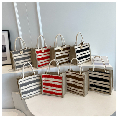 TOTE BAG CANVAS BAG CANVAS GIRL नई मुद्रित TOTE INS पोर्टेबल बेंटो लंच बॉक्स काम