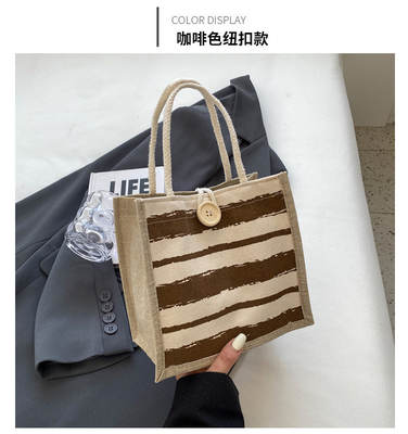 TOTE BAG CANVAS BAG CANVAS GIRL नई मुद्रित TOTE INS पोर्टेबल बेंटो लंच बॉक्स काम