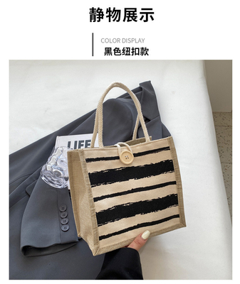 TOTE BAG CANVAS BAG CANVAS GIRL नई मुद्रित TOTE INS पोर्टेबल बेंटो लंच बॉक्स काम