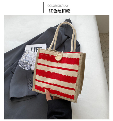 TOTE BAG CANVAS BAG CANVAS GIRL नई मुद्रित TOTE INS पोर्टेबल बेंटो लंच बॉक्स काम