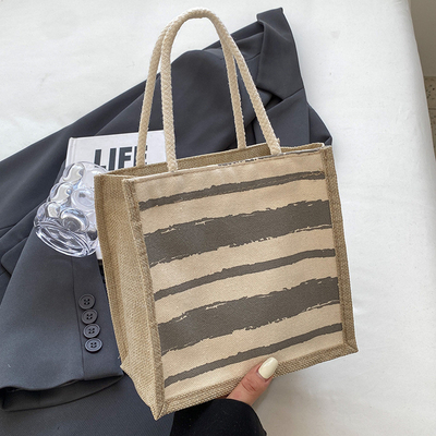 TOTE BAG CANVAS BAG CANVAS GIRL नई मुद्रित TOTE INS पोर्टेबल बेंटो लंच बॉक्स काम