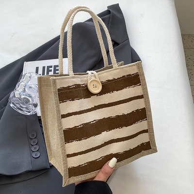 TOTE BAG CANVAS BAG CANVAS GIRL नई मुद्रित TOTE INS पोर्टेबल बेंटो लंच बॉक्स काम