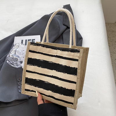TOTE BAG CANVAS BAG CANVAS GIRL नई मुद्रित TOTE INS पोर्टेबल बेंटो लंच बॉक्स काम