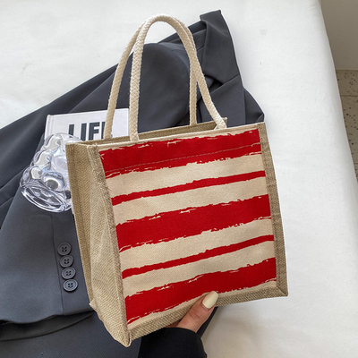 TOTE BAG CANVAS BAG CANVAS GIRL नई मुद्रित TOTE INS पोर्टेबल बेंटो लंच बॉक्स काम