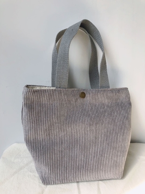 ARTSY CORDUROY BAG Casual PORTABLE MINI LADYS क्लच बैग विंटेज कपड़े बैग बेंटो बैग