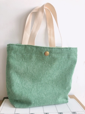 ARTSY CORDUROY BAG Casual PORTABLE MINI LADYS क्लच बैग विंटेज कपड़े बैग बेंटो बैग