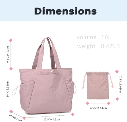 महिलाओं के लिए BTOOP TOTE BAG, FOLDABLE BEACH GYM BAGS, SIDE-CINCH LIGHTWEIGHT SHOPPER SHOULDER BAG यात्रा,कार्य के लिए