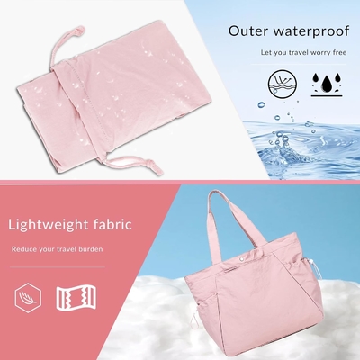 महिलाओं के लिए BTOOP TOTE BAG, FOLDABLE BEACH GYM BAGS, SIDE-CINCH LIGHTWEIGHT SHOPPER SHOULDER BAG यात्रा,कार्य के लिए