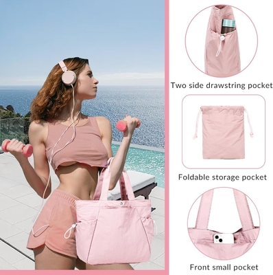 महिलाओं के लिए BTOOP TOTE BAG, FOLDABLE BEACH GYM BAGS, SIDE-CINCH LIGHTWEIGHT SHOPPER SHOULDER BAG यात्रा,कार्य के लिए