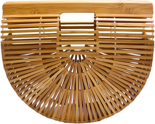 MIUCO WOMEN'S BAMBOO HANDBAG हस्तनिर्मित बड़े टोटे बैग स्ट्रॉ समुद्र तट बैग समुद्र तट पर्स