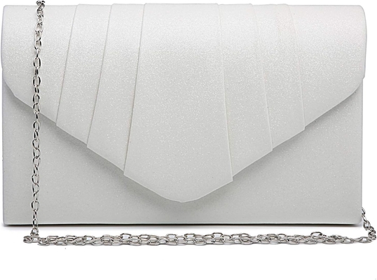 DASEIN WOMEN'S EVENING BAG PLEATED ENVOLOPE Clutch HANDBAG WEDDING PARTY BRIDAL purse शादी की पार्टी दुल्हन का बैग