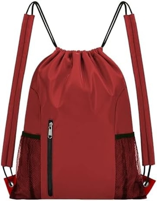 BEEGREEN DRAWSTRING-BACK-GYM-BAG, LARGE SPORTS BAG, STRING RUCKPACK CINCH BAG पुरुषों और महिलाओं के लिए लाल