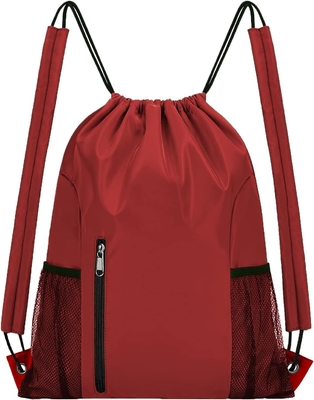BEEGREEN DRAWSTRING-BACK-GYM-BAG, LARGE SPORTS BAG, STRING RUCKPACK CINCH BAG पुरुषों और महिलाओं के लिए लाल