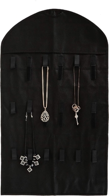 FORAINEAM 3 PACK HANGING JEWELRY ORGANIZER 32 जेब 18 हुक और लूप हार धारक बालियां कंगन रिंग डिस्प्ले