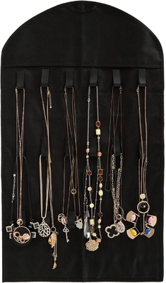 FORAINEAM 3 PACK HANGING JEWELRY ORGANIZER 32 जेब 18 हुक और लूप हार धारक बालियां कंगन रिंग डिस्प्ले