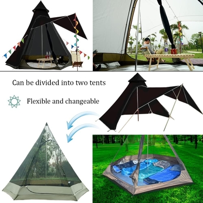 12'x10'x8'डोम कैंपिंग टेंट 5-6 व्यक्ति 4 सीजन डबल लेयर वाटरप्रूफ एंटी-यूवी विंडप्रूफ टेंट परिवार आउटडोर कैंपिंग