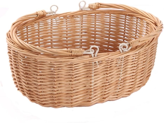 हैंडल के साथ wicker पिकनिक टोकरी.Kingwillow. (प्राकृतिक)