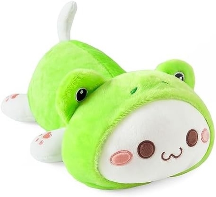Onsoyours Cute Kitten Plush Toy 25.5&quot; Stuffed Animal Pet Kitty Soft Anime Cat Large Plush Pillow for Kids (व्हाइट ए, 25.)5