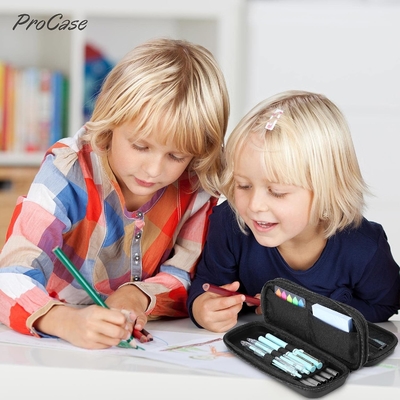 ProCase पेन पेंसिल केस, 2-परत EVA ज़िपर पेंसिल बॉक्स पॉच स्कूल के लिए बड़ी क्षमता स्टेशनरी भंडारण आयोजक