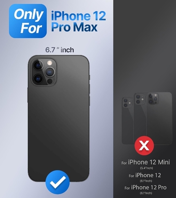 स्टैंड के साथ iPhone 12 प्रो मैक्स केस के लिए शील्ड्स अप, डबल रिंग धारक के साथ फोन केस स्पष्ट [समायोज्य और फोल्डेबल]