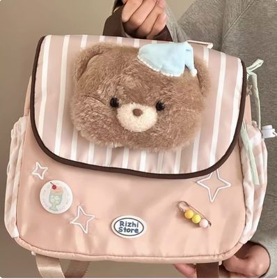 Original children's fun nylon backpack with large capacity, school bag for cute Japanese-style small animals, student backpack