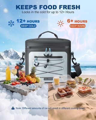 Waterproof Cooler Bag, 7/16/30 Can Soft Sided Small Portable Insulated Cooling Pack, Everyday Lunch Cooler, Leakproof Ice Chest for Beach, Camping, Travel, Picnic
