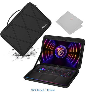 16 इंच MSI रेडर GE68 HX 14V के लिए हार्ड ईवा प्रोटेक्टिव केस | 16 इंच MSI रेडर GE68 HX 14V, MSI वेक्टर 16 HX A14V/A13V के साथ संगत, एंटी-शॉक केस नोटबुक बैग