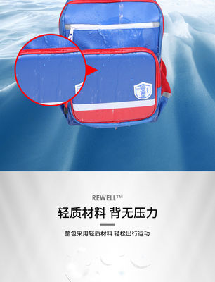 झटके प्रतिरोधी स्कूल जलरोधी बैकपैक बैग 600 डी पॉलिएस्टर नायलॉन पु चमड़े के स्कूल बैकपैक बैग जलरोधी तनाव को कम करने के लिए परावर्तन संरक्षण पक्ष पानी कप बैग है